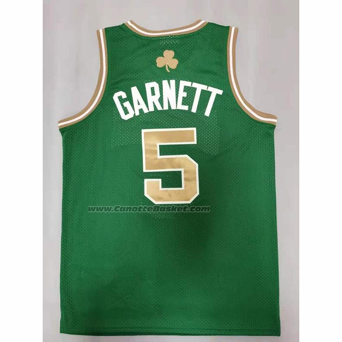 Maglia Boston Celtics Kevin Garnett NO 5 Mitchell & Ness 2007-08 Verde